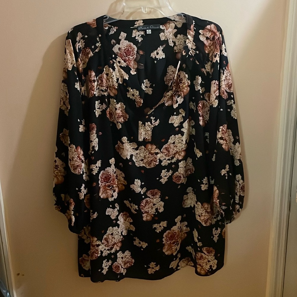 Rose & Olive Floral Blouse